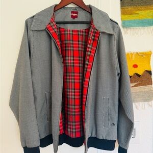 Merc London Houndstooth Harrington Ricky Jacket L